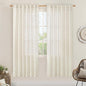 Natural Linen Semi Sheer Curtains 78 Inch by LAMIT