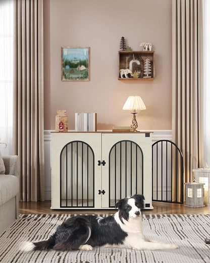 Hzuaneri 44.1" Wooden Dog Crate Furniture, Indoor Dog Kennel Dogs Cage - Image 3