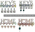 2Pcs Key Holder Resin Molds Wall Decor Mold Unique Silicone Keychain Pendant Resin Mold for Epoxy Casting Wall Mounted Key Hangers Storage Organizer Mold Home Decoration DIY Gift