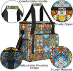 mandala flower vintage Coffee Maker Carring Bag Travel Carrying Storage Tote Bag Compatible with Keurig K-Mini or K-Mini Plus Portable Single Serve Coffee Brewer Case with Pockets for K-cup Pods