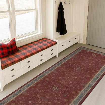 Red 2x8 Long Hallway Runner Rug - Image 3