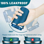 Insulated Coffee Tumblers with Flip Lid 12oz / 17oz, Stainless Steel Travel Coffee Mug Leak Proof, Vacuum Insulated Coffee Mug Reusable Cup, Keeps Cold and Hot for Coffee Tea