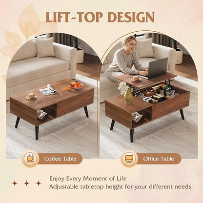 WLIVE Coffee Table for Living Room, Lift Top Coffee Table - Image 5