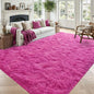Noahas 5x7 Hot Pink Fluffy Soft Area Rug Non-Slip by ModernHomeDecor