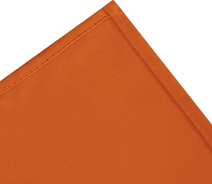 Orange Blackout Curtains 42 x 63 Inch Length/Set of 2 Curtain Panels/Thermal - Image 6
