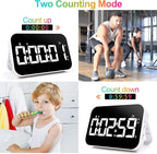 Kitchen Digital Timer, Rechargeable Magnetic Count Down Up Timer, Vibration Mode Adjustable Volume and Brightness LED Display with Sound Alert Function for Kids Adults Study Teaching, Kitchen Gadgets