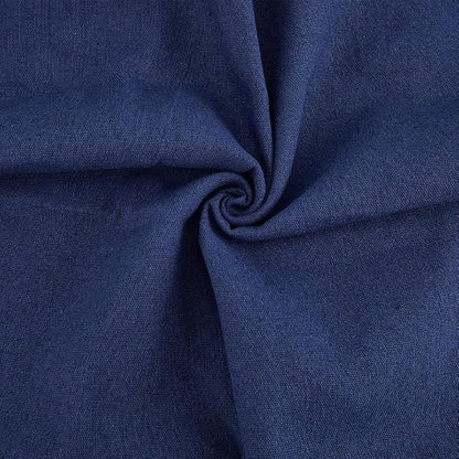 59 Inch Navy Blue Linen Cotton Quilting Fabric by The Yard Canvas Embroidery by CABODYALS
