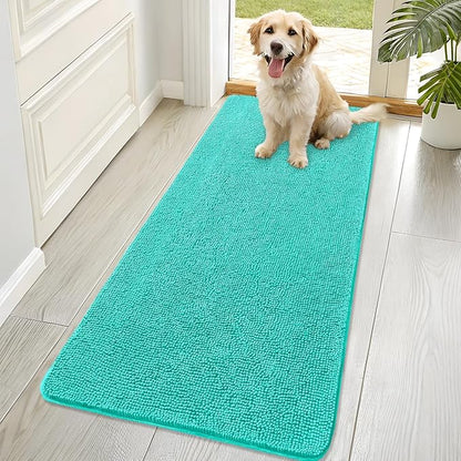 OLANLY Dog Door Mat for Muddy Paws 70x32, Super Absorbent Chenille Mud Mat | by OLANLY