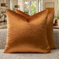 GIGIZAZA Orange Velvet Pillow Covers 24x24 Decorative Pillows Pack of 2 | Throw by GIGIZAZAFocusingonhomedecoration