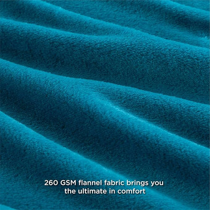 Bedsure GentleSoft Fleece Throw Blanket Teal - Image 4