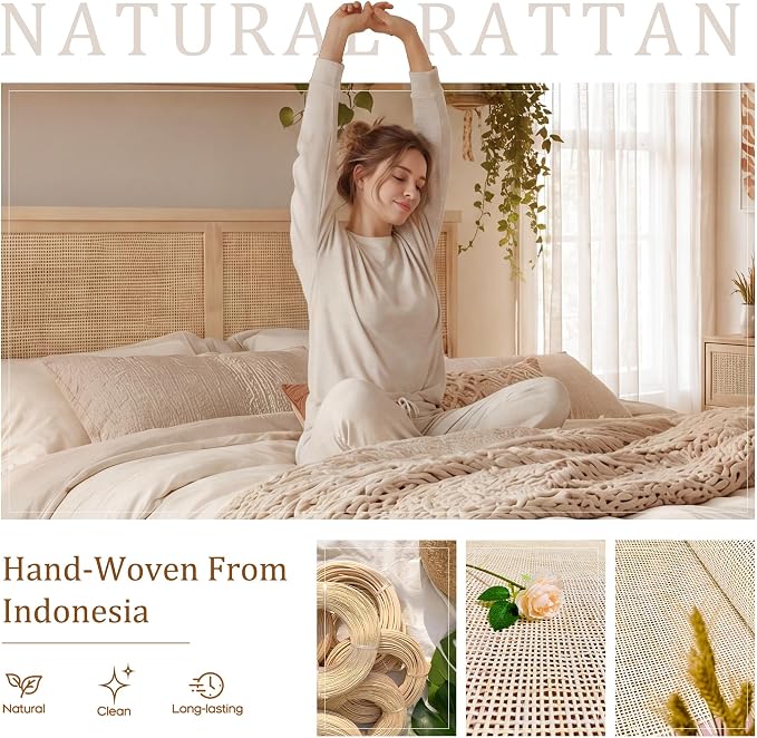 Brafab Natural Rattan King Size Bed Frame - Image 4