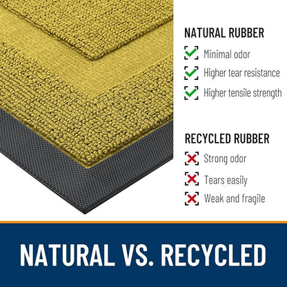 OLANLY Front Door Mat Outside 47x32, All-Season Heavy-Duty Rubber Doormat | - Image 3