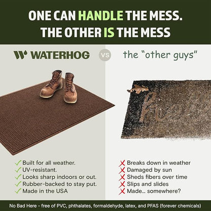 WaterHog Squares Front Door Mat Indoor Outdoor Entrance, All-Weather Mats | - Image 5