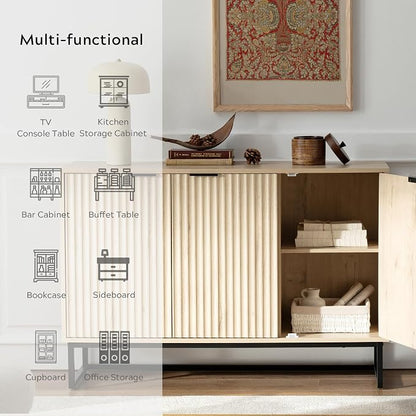 EYYTHUNG Fluted Storage Cabinet - Image 6