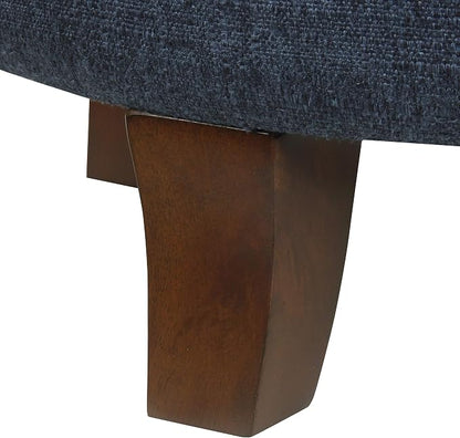 HomePop by Kinfine Fabric Upholstered Round Storage Ottoman - Image 8