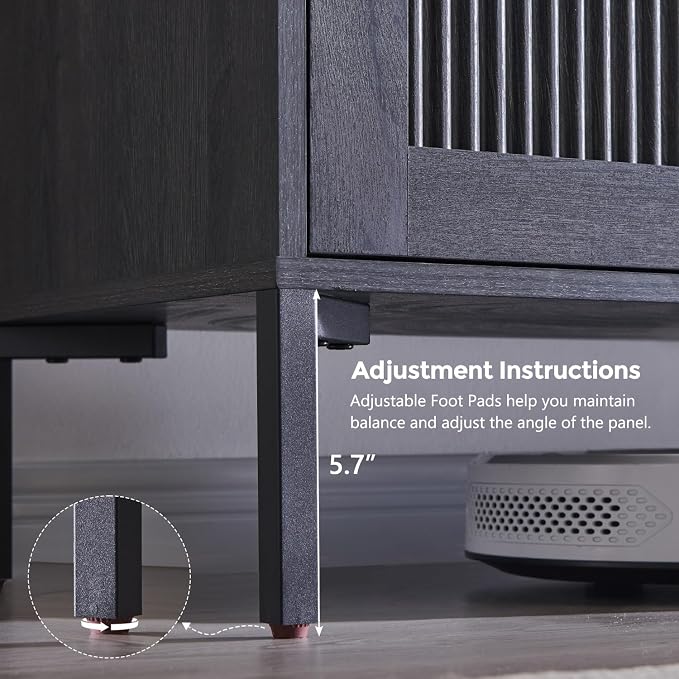 IFBUY Modern Sideboard Buffet Cabinet, Wooden Modular Coffee Bar Cabinets - Image 7