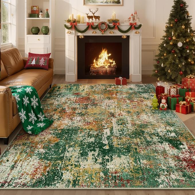 RELEANY Washable 4'x6' Abstract Area Rug - Image 9