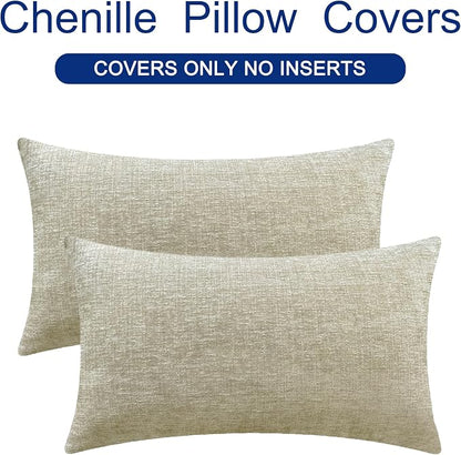 CaliTime Decorative Couch Throw Pillow Covers 26 X 16 Inches Light Taupe | Pack - Image 6