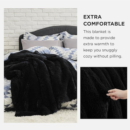 Bedsure GentleSoft Fluffy Black Throw Blanket Gifts - Image 3