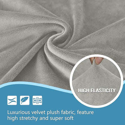HDCAXKJ Corner Sectional Couch Covers Velvet Stretch L Shape Sofa Cover Soft - Image 3