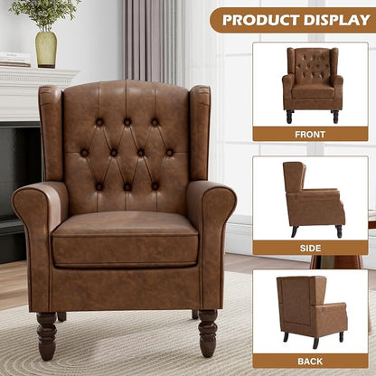 Mid-Century Modern Wingback Accent Chair - Image 3