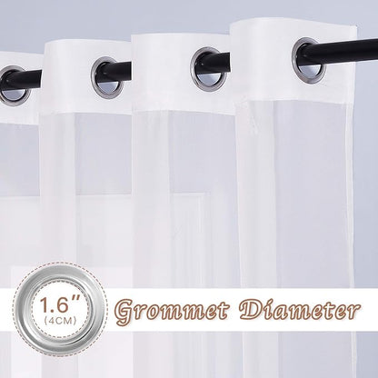 NICETOWN Sheer Window Curtains for Bedroom, Grommet Airy and Breathable Soft - Image 2