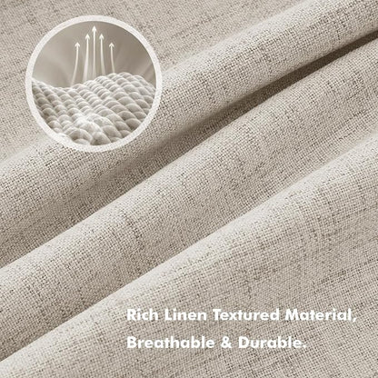 MIULEE 100% Blackout Linen Curtains - Image 3