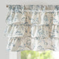 jinchan Ruffled Floral Valance Linen Shabby Chic Small Window Curtain 18 Inch by JINCHAN