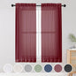 Sheer Curtains, Sheer Curtains 63 inch Length 2 Panels Set, Rod Pocket Voile by OWENIE
