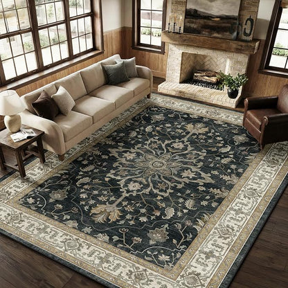 RELEANY Washable Area Rug, Large 9'x12', Water Repellent, Pet Friendly - Image 2