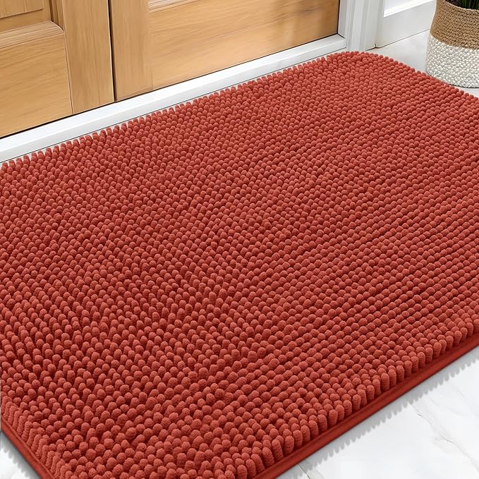 OLANLY Dog Door Mat for Muddy Paws 34x21, Super Absorbent Chenille Mud Mat | by OLANLY