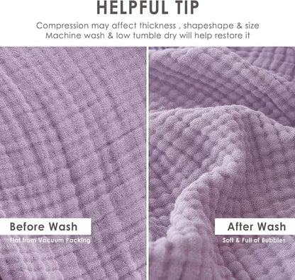 EMME Muslin Blankets for Adults Throw Blanket for Couch Breathable Gauze Soft - Image 8