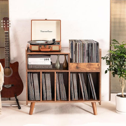 Record Player Stand, Large Record Player Table Cabinet - Image 6