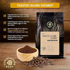 Christopher Bean Coffee - Certified Kosher - Decaf Ground Universal Drip Toasted Island Coconut Flavored Coffee| Flavored Coffee with Medium Roast 100% Arabica, No Sugar, No Fats, Non-GMO | 10-Ounce