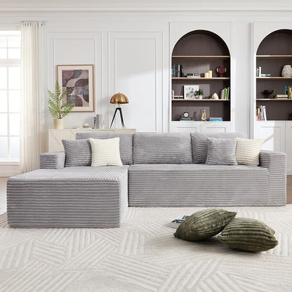 Opiesit 108" Boneless Couches for Living Room, Modular Sectional Sofa by Opiesit