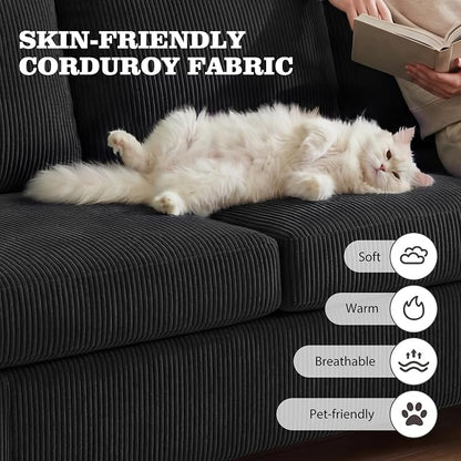 Apicizon 63" Loveseat Sofa Couch, Cloud Couch Lounge Sofa - Image 6