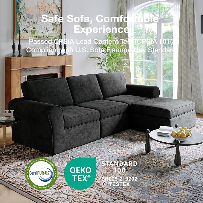 Novilla 108" Modular Sectional Sofa, Modular Sectional Couches - Image 23