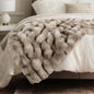 Ultra Soft Cozy Faux Fur Throw Blanket, Fuzzy Plush Thick Bubble Blanket by blunique