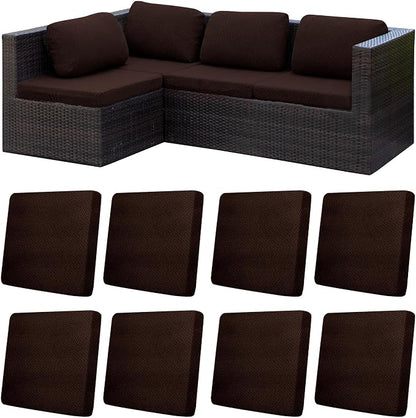 8Pcs Patio Cushion Covers, Outdoor Stretch Cushion Covers, Washable | Stretch by Unknown
