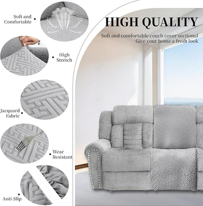 100% Waterproof Sectional Recliner Couch Covers - Image 5