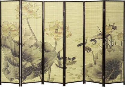 MyGift Decorative 6-Panel Folding Room Divider Bamboo Screen by MyGiftHome