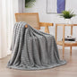 Grey Fleece Throw Blanket 50”×60” by linecooo