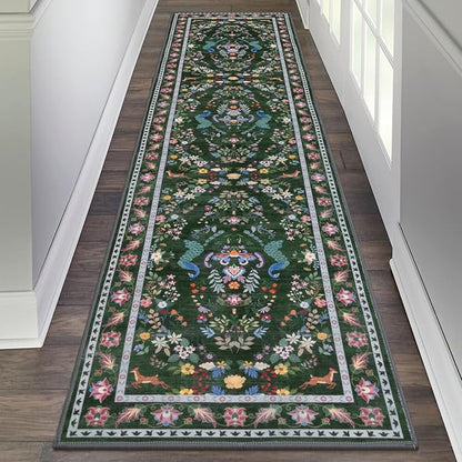 HEBE Hallway Runner Rug 2'x8', Washable Non Slip Kitchen Rug Runner | Soft Boho by HEBE