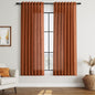 Rust Linen Curtains 63 Inch Length by Nanspring