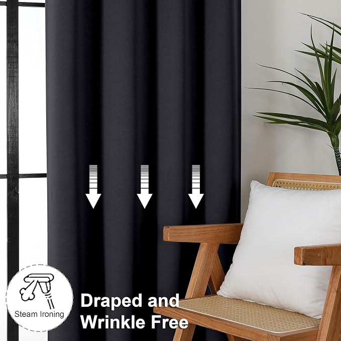 Simplebrand Ava Halloween Black Blackout Curtains - Image 7