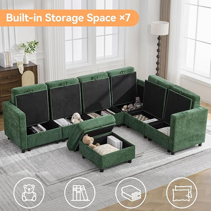 104'' V Shaped Modular Sofa, Sectional Couch - Image 3