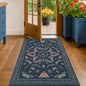 Blue Vintage Boho Area Rug 3x6, Washable Non Slip Indoor Carpet by HazoHaus