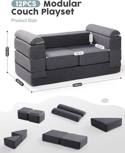 ROBUD Kids Couch, DIY-Style & Washable Toddler Sofa - Image 9