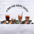 JAVA HOUSE French Vanilla Latte Cold Brew Coffee Pods, (48 Count) Peel and Pour Pods Hot or Iced
