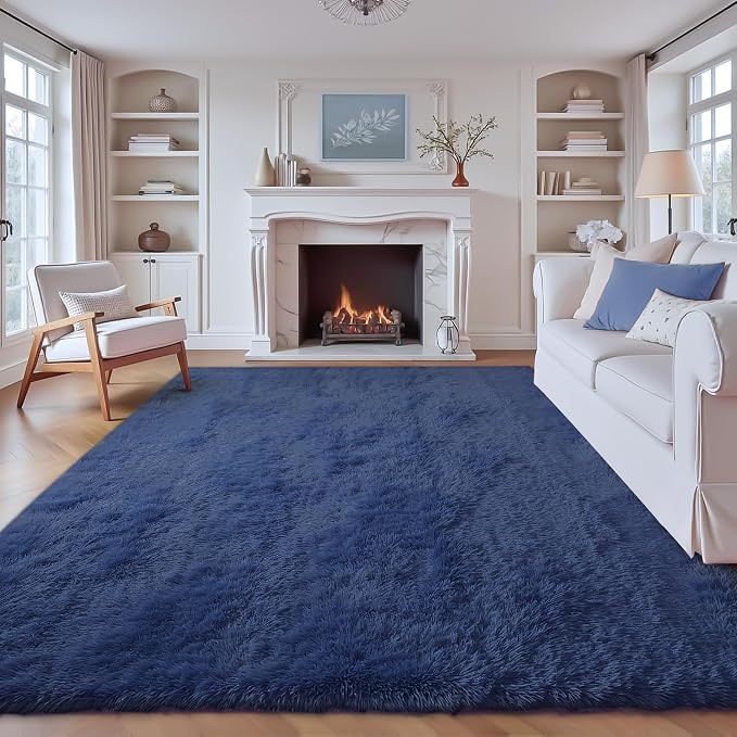 6x9 Area Rug for Living Room: Fluffy Shag Soft Washable Rugs Large Fuzzy Plush by VECARF